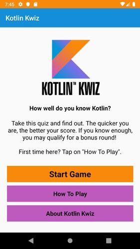 Kotlin Kwiz Capture d'écran 0