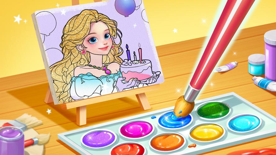 Princess Game Fantasy Coloring ဖန်သားပြင်ဓာတ်ပုံ 0