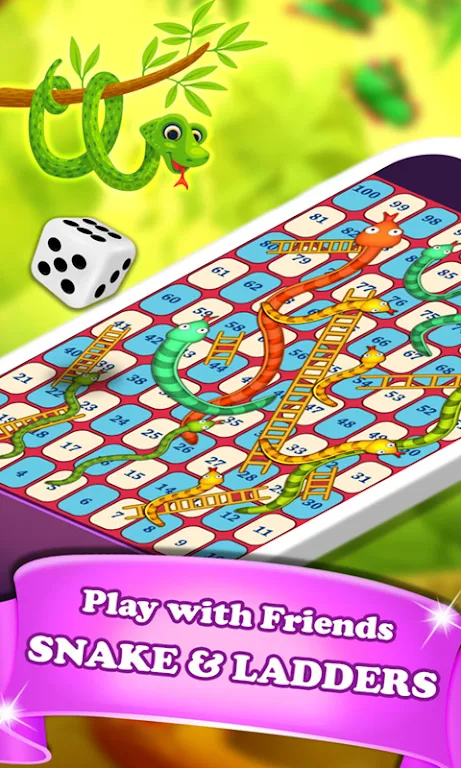 Snakes and Ladders Dice Game Скриншот 1