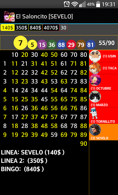 Bingo UsuBingo Captura de pantalla 2