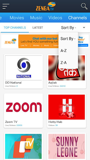 ZengaTV Mobile TV Live TV Скриншот 3