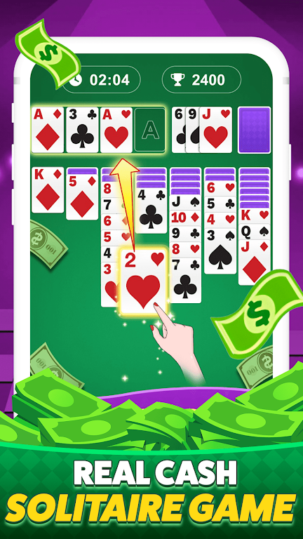 Solitaire Clash-Win Cash ภาพหน้าจอ 0