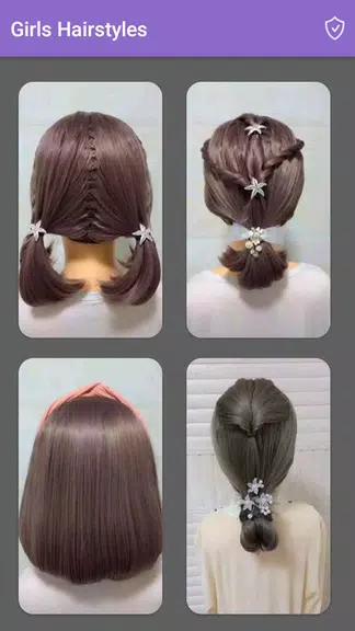 Girls Hairstyles Step By Step ဖန်သားပြင်ဓာတ်ပုံ 1
