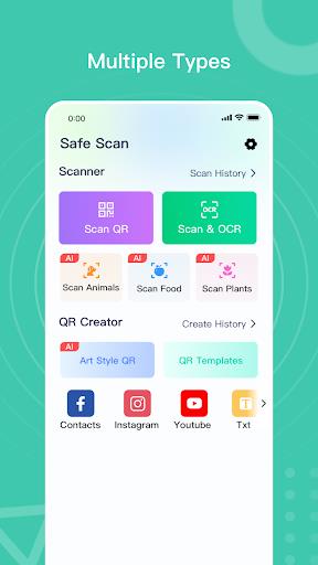 Safe QR OCR AI Scanner Creator Schermafbeelding 1