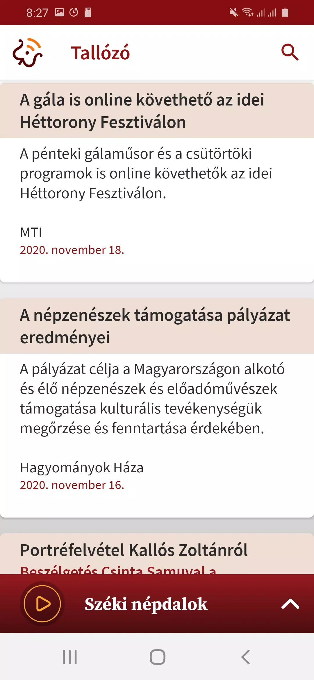 Folkrádió Zrzut ekranu 3