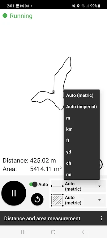 Distance and area measurement स्क्रीनशॉट 3