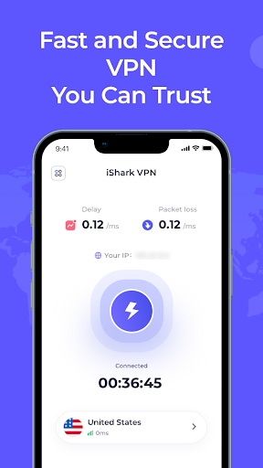 iSharkVPN - Secure & Super Vpn スクリーンショット 1