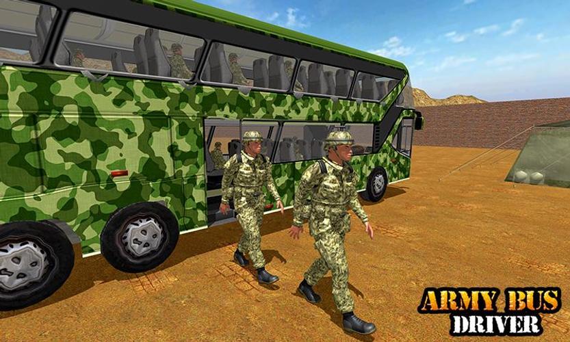 Army Bus Transporter Coach Fun Captura de tela 3