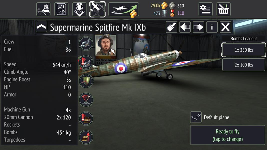 Warplanes: WW2 Dogfight Captura de tela 0