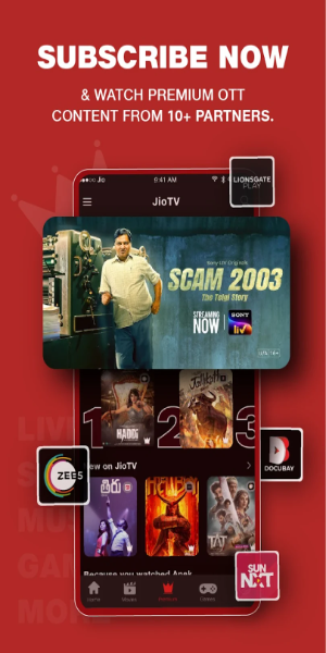 JioTV: Live TV, Catch-Up & OTT Captura de tela 0