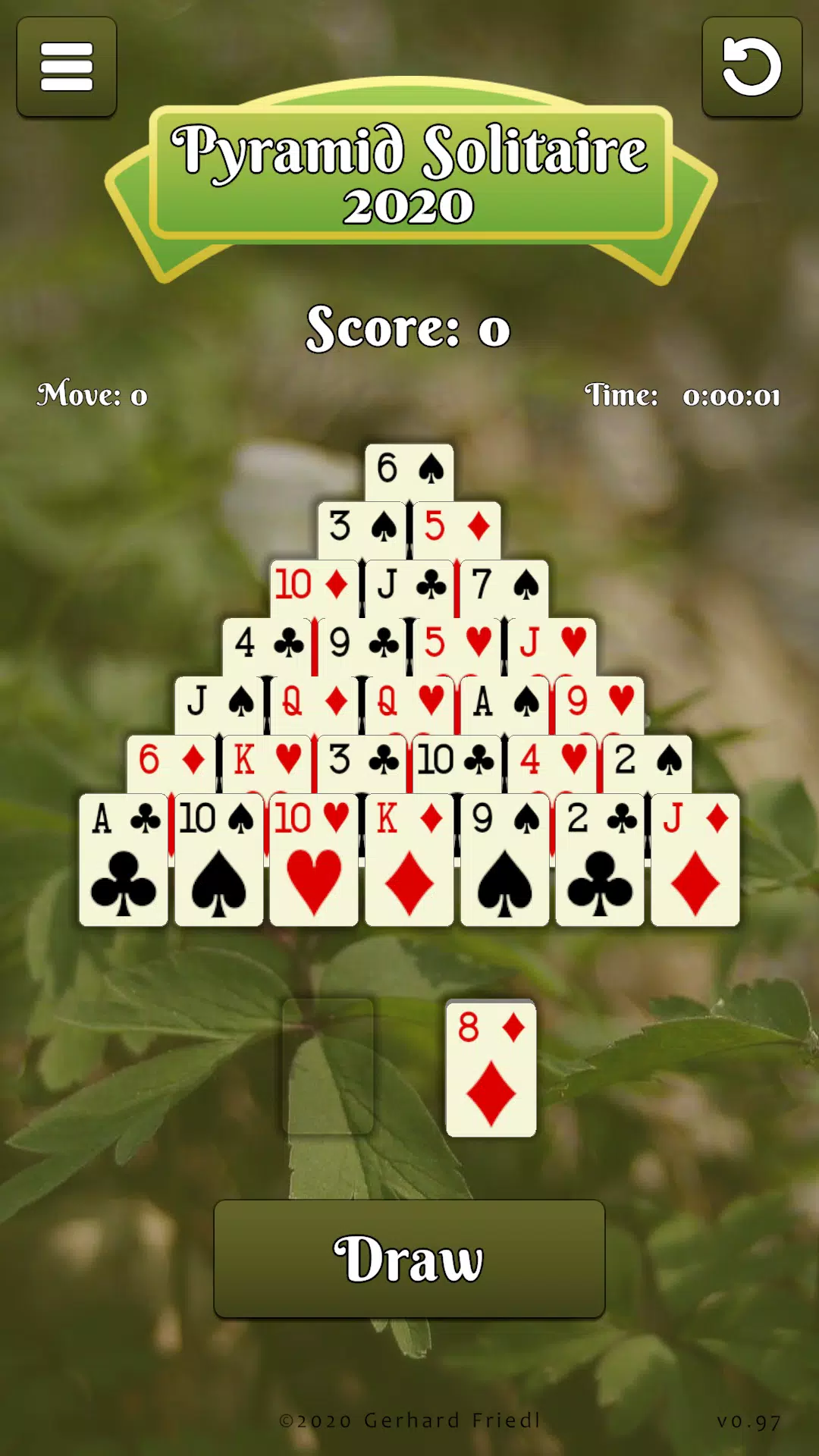 Pyramid Solitaire Card Game Capture d'écran 1