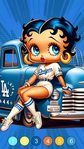 Betty Boop Vintage Coloring 스크린샷 1