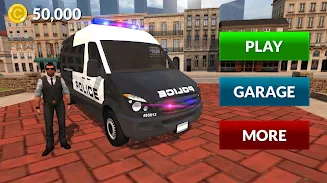 American Police Van Driving Zrzut ekranu 3