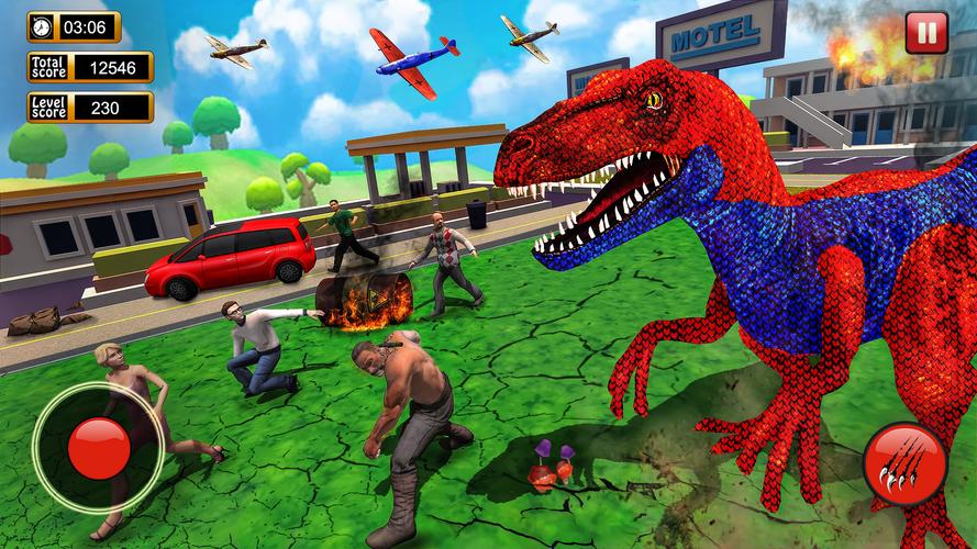 Dinosaur Games City Rampage ภาพหน้าจอ 0