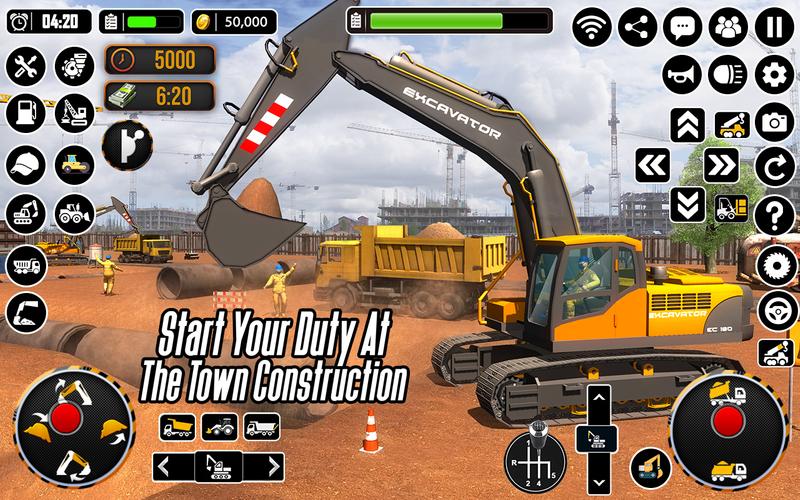 City Heavy Excavator Crane 3D স্ক্রিনশট 3