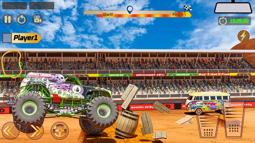 Monster Truck: Derby Games Captura de pantalla 2