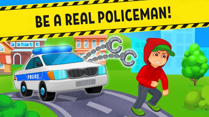 Police Car x Kids Racing Games ภาพหน้าจอ 0