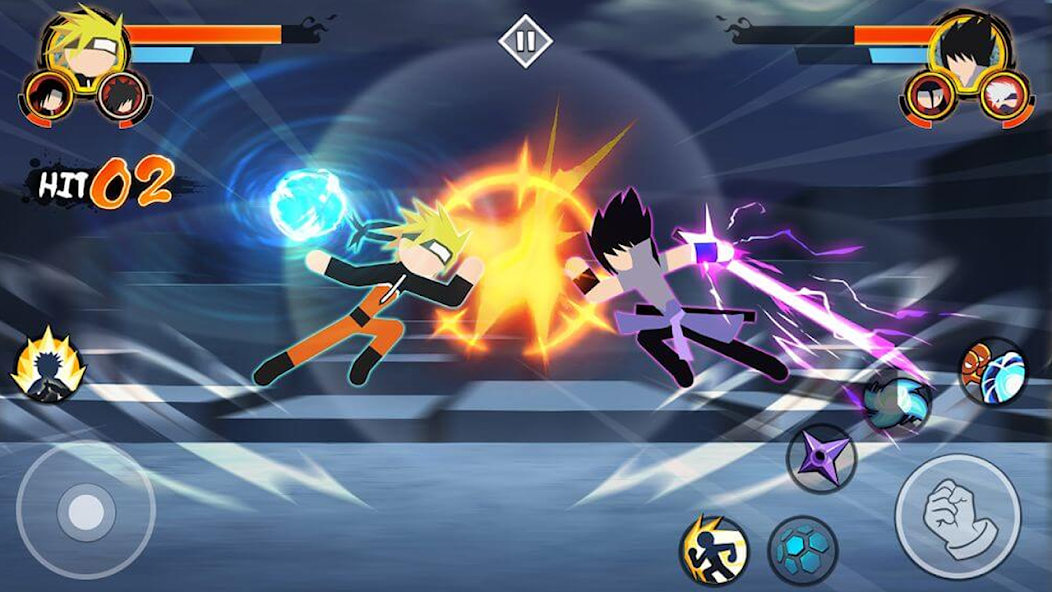 Stickman Ninja Fight 3v3 Mod ဖန်သားပြင်ဓာတ်ပုံ 0