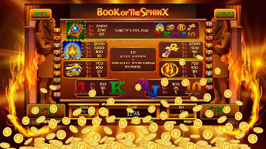 Book Of Sphinx Slot Screenshot 2