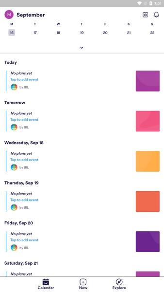 IRL - Social Calendar Screenshot 0