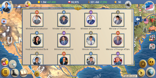 Schermata MA 2 – President Simulator 1