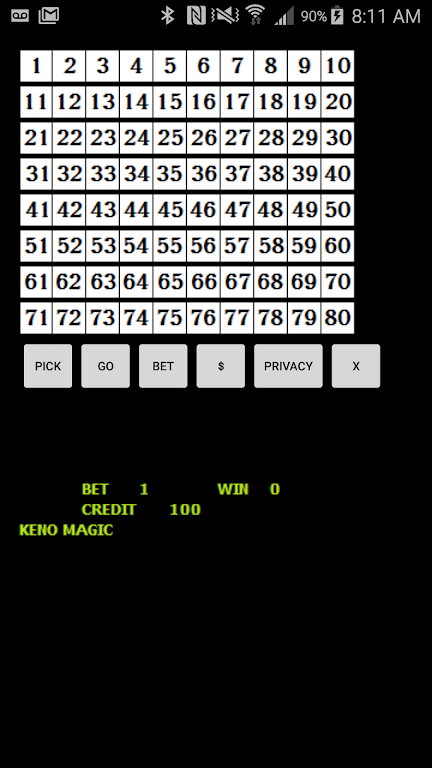 Keno Magic スクリーンショット 0