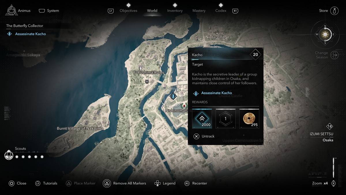 Hoe en waar alle Butterfly Collector -leden te vinden in Assassin's Creed Shadows Kacho