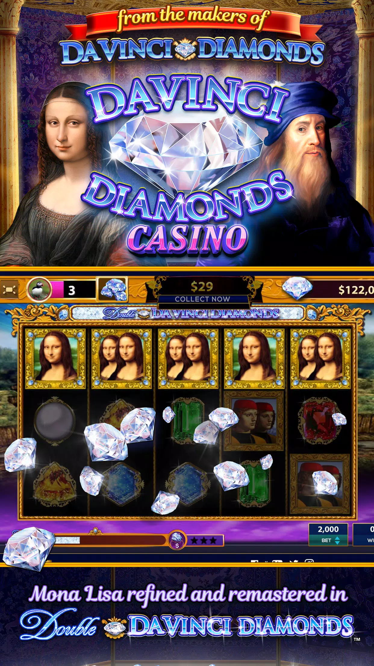 Da Vinci Diamonds Casino Capture d'écran 0