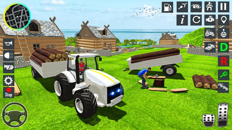 Tractor Driving Tractor Game Скриншот 3