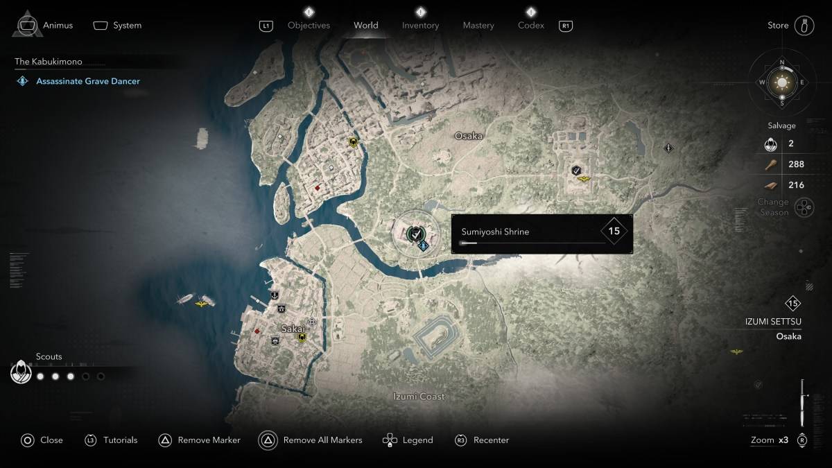 Bagaimana dan di mana untuk mencari semua ahli Kabukimono di Assassin's Creed Shadows Grave Dancer