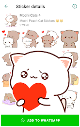 Mochi Cat Stickers for WhatsAp Captura de tela 0