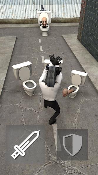 Toilet Fight Mod ဖန်သားပြင်ဓာတ်ပုံ 0