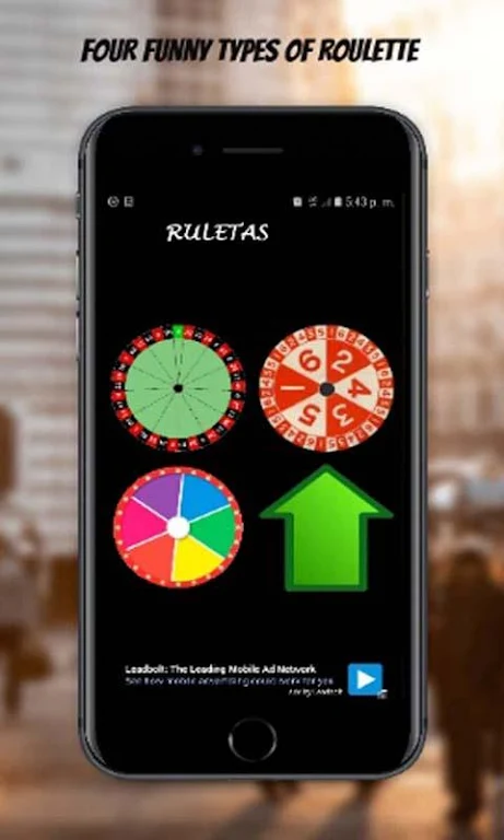 Schermata Roulette, Dice, Sounds, Time 2