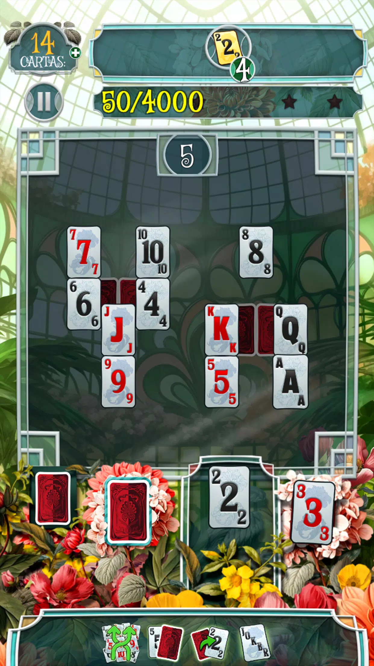 Greenhouse Solitaire TriPeaks Ekran Görüntüsü 2