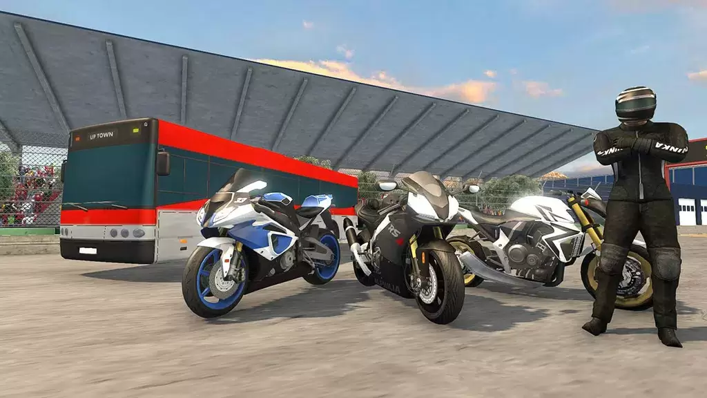 Bike VS Bus Racing Games ภาพหน้าจอ 1