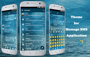 SMS Messages Bubble Rain Theme स्क्रीनशॉट 0