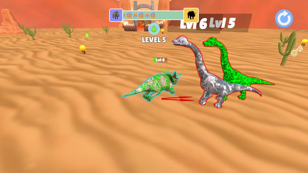Dino Evolution - Rise & Fight Mod ဖန်သားပြင်ဓာတ်ပုံ 1