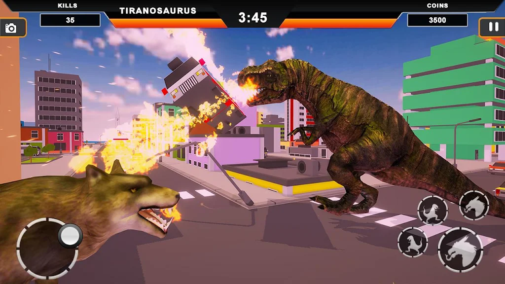 Dinosaur Rampage: Dino City Rampage Simulator Capture d'écran 2