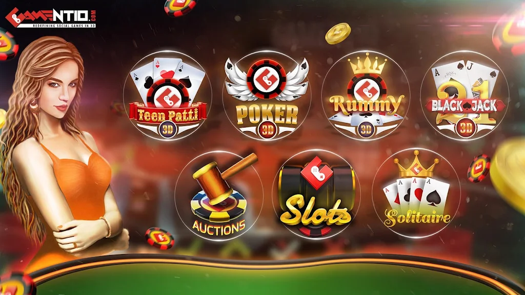 Gamentio 3D: Poker Teenpatti R スクリーンショット 0