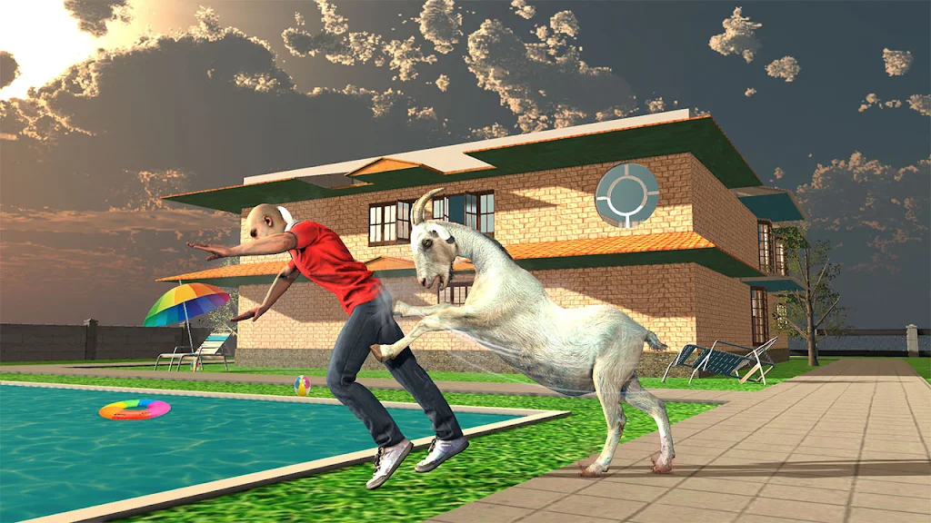 Goat Sim Crazy City Simulator ภาพหน้าจอ 1