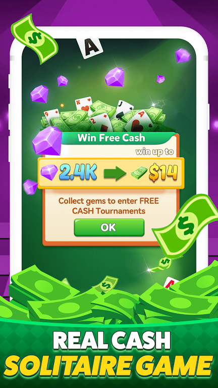 Solitaire Clash-Win Cash ภาพหน้าจอ 3