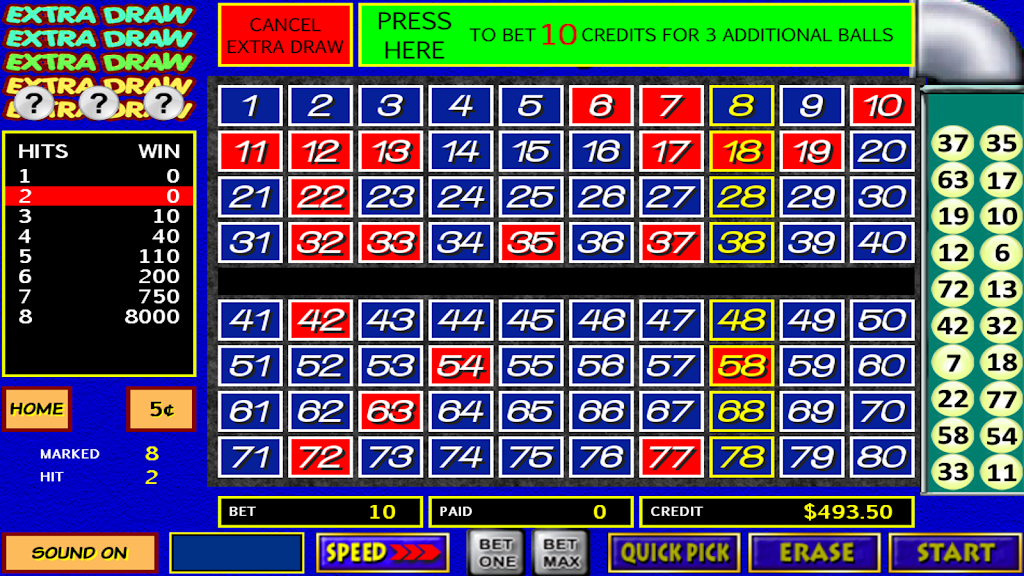 Draw 3 Extra Keno Balls ဖန်သားပြင်ဓာတ်ပုံ 0