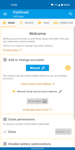 FairEmail, privacy aware email應用截圖第0張