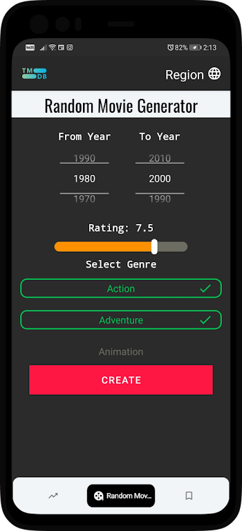 Random Movie Generator And Sug ภาพหน้าจอ 1