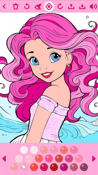 Princess Coloring Book offline ဖန်သားပြင်ဓာတ်ပုံ 0