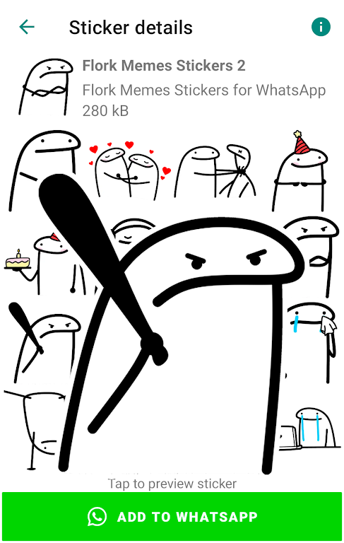 Flork memes stickers WASticker Tangkapan skrin 3