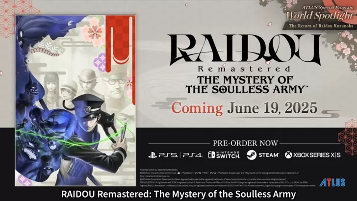 Raidou重新制作了发布日期和时间