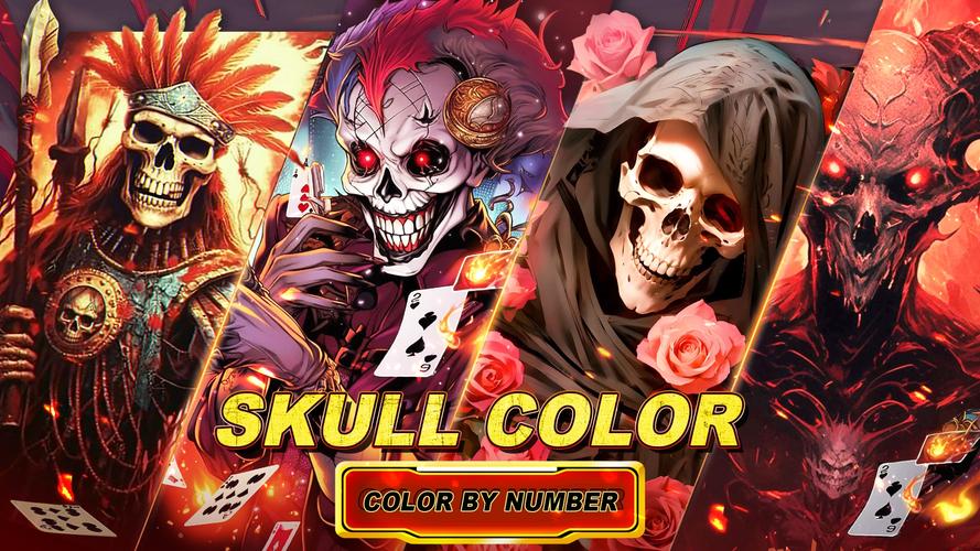 Dark Skeleton Color by number スクリーンショット 3
