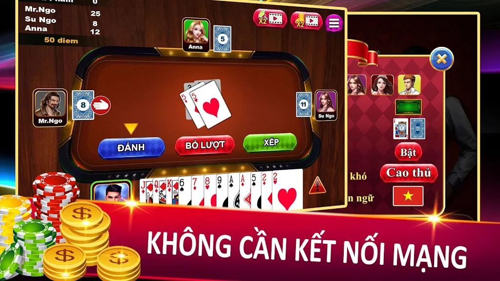 Tien Len - Thirteen - Mien Nam Offline - Chip應用截圖第2張