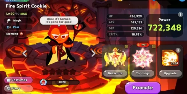 Cookie linh hồn lửa: Hướng dẫn sử dụng và xây dựng PVE trong Cookierun Kingdom